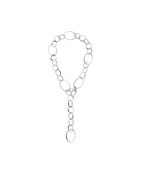 Collana in Argento con Maglie Ovali